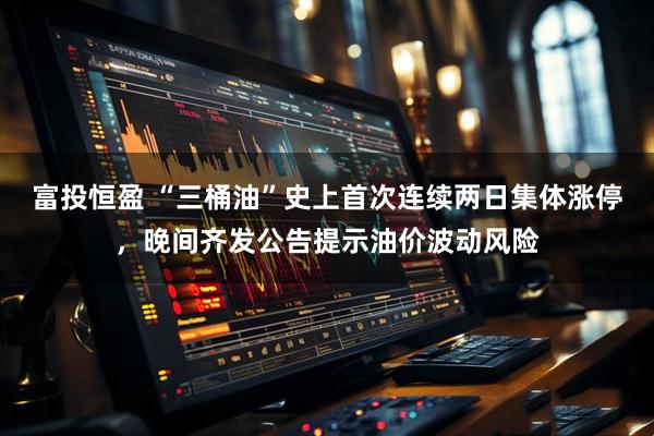 富投恒盈 “三桶油”史上首次连续两日集体涨停，晚间齐发公告提示油价波动风险