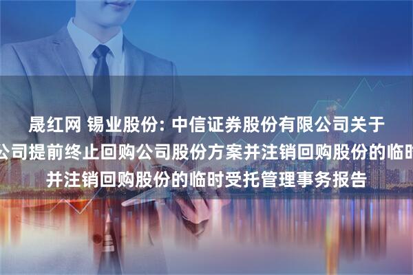 晟红网 锡业股份: 中信证券股份有限公司关于云南锡业股份有限公司提前终止回购公司股份方案并注销回购股份的临时受托管理事务报告