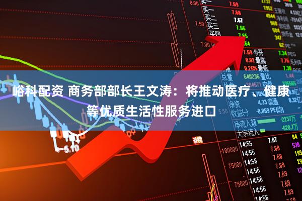 峪科配资 商务部部长王文涛:将推动医疗、健康等优质生活性服务进口