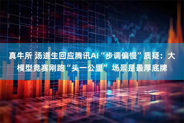 真牛所 汤道生回应腾讯AI“步调偏慢”质疑：大模型竞赛刚跑“头一公里” 场景是最厚底牌
